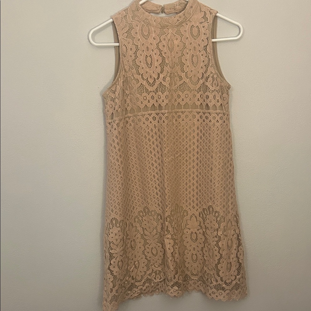Lace Overlay Dress